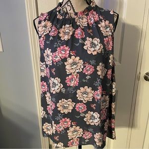 🌸SALE🌸LOFT floral sleeveless high neck top